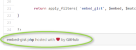 how to embed code using github gist in blog posts