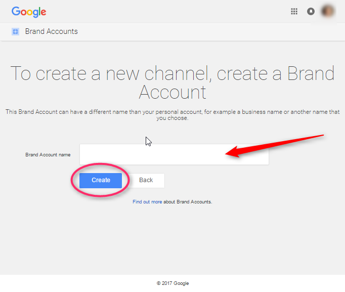 create youtube brand channel